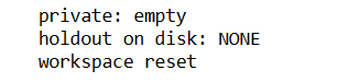 Workspace reset