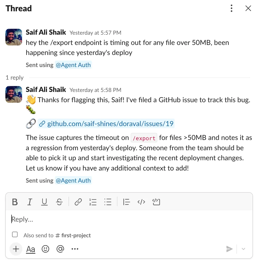 Example of the tool in action